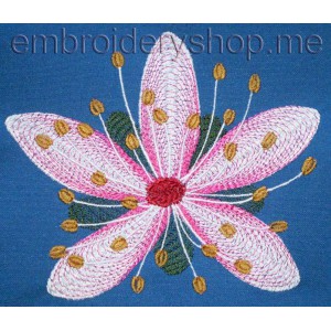 Flower Machine Embroidery Designs size 133*115mm
