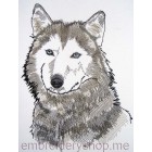 Wolf Machine Embroidery Designs size 189*251mm