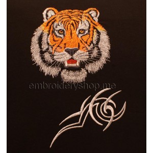 Tiger Machine Embroidery Designs size 155*161mm