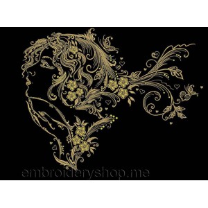 Girl Machine Embroidery Designs size 333*265mm