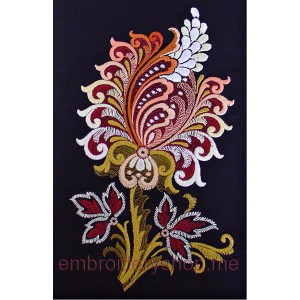 Flower Machine Embroidery Designs Size 117*199mm